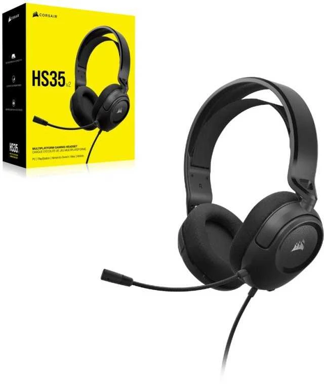 CORSAIR HS35 v2 Multiplatform Ausinės Žaidimams Carbon