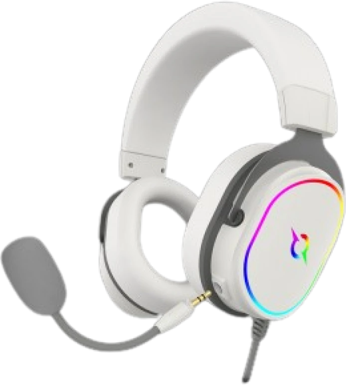 AQIRYS ALTAIR baltos ausinės su RGB apšvietimu