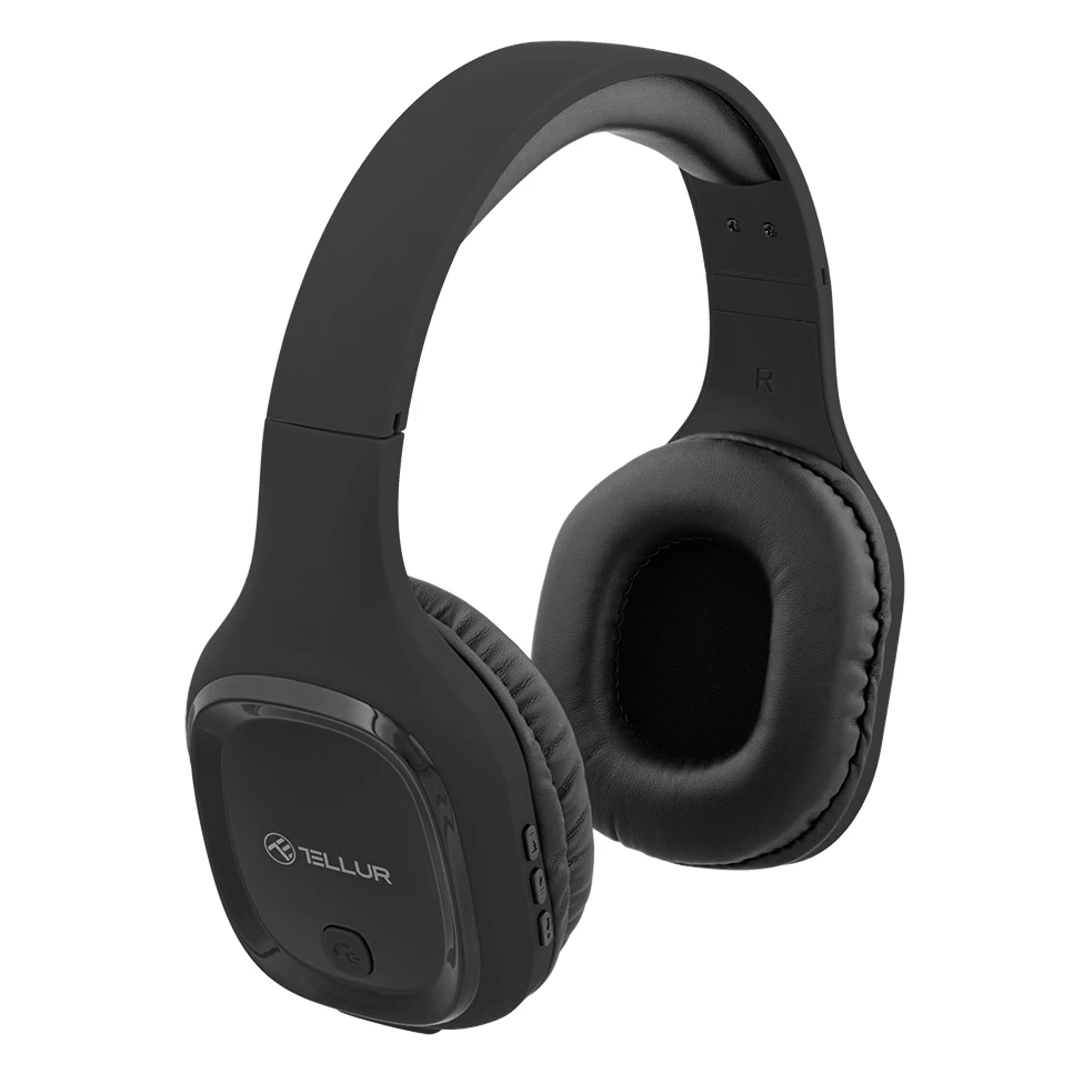 Juodos Bluetooth ant ausų ausinės Tellur Pulse