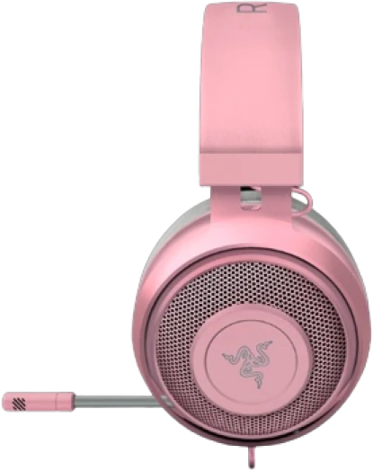 Razer Kraken Kitty V2 žaidimų ausinės, su laidu, mikrofonu, Rožinės spalvos