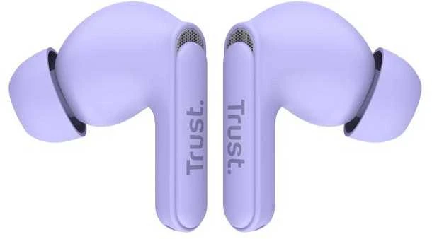 Trust Yavi - Belaidės ausinės į ausis įkišamos Bluetooth TWS su etui ładującym & ENC (Violetinis)