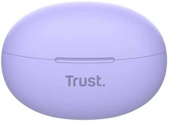 Trust Yavi - Belaidės ausinės į ausis įkišamos Bluetooth TWS su etui ładującym & ENC (Violetinis)