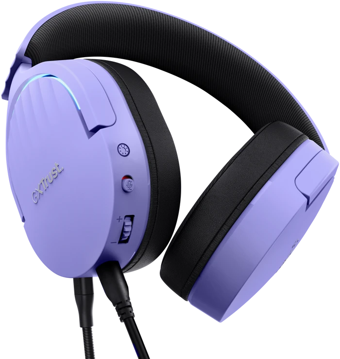 Trust GXT490P Fayzo violetinės ausinės su valdymo mygtukais