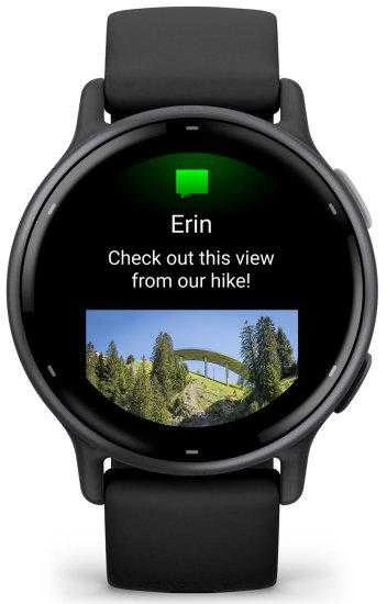 Išmanusis laikrodis Garmin vívoactive® 5, Skalūnų spalvos aliuminio apvadas su juodu korpusu ir silikoniniu dirželiu