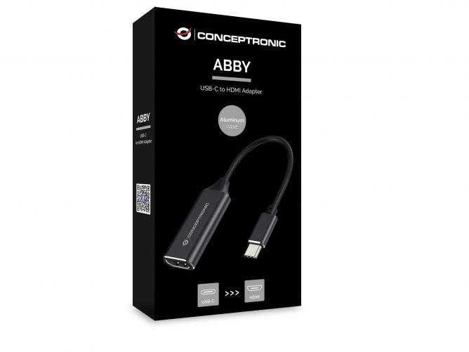 Adapteris USB Conceptronic ABBY03B USB-C - HDMI Juodas (ABBY03B)