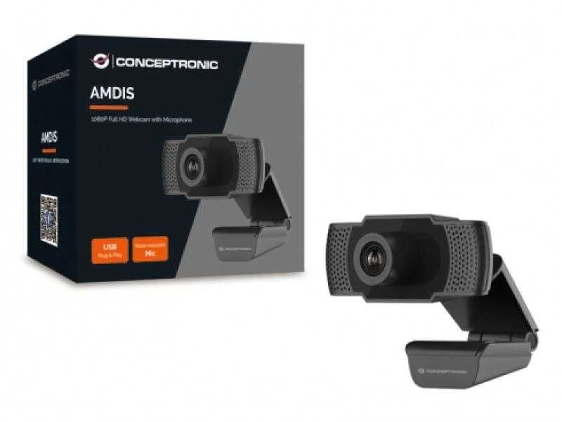 Conceptronic AMDIS01B internetinė kamera 2 MP 1920 x 1080 px USB 2.0 Juoda