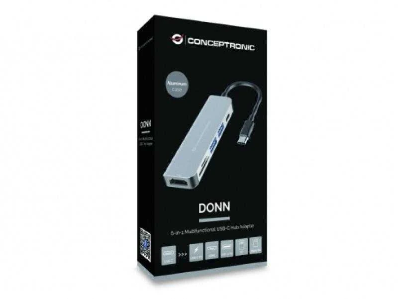 „Conceptronic DONN02G 6-in-1“ prijungimo stotis