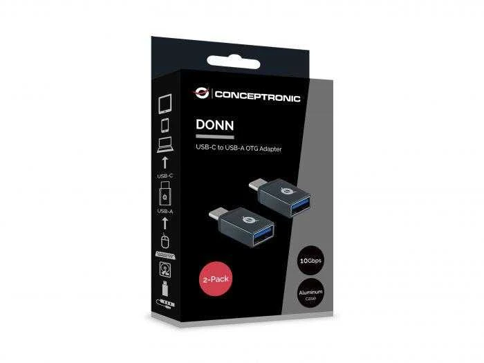 Conceptronic USB-C į USB-A adapteriai pakuotėje