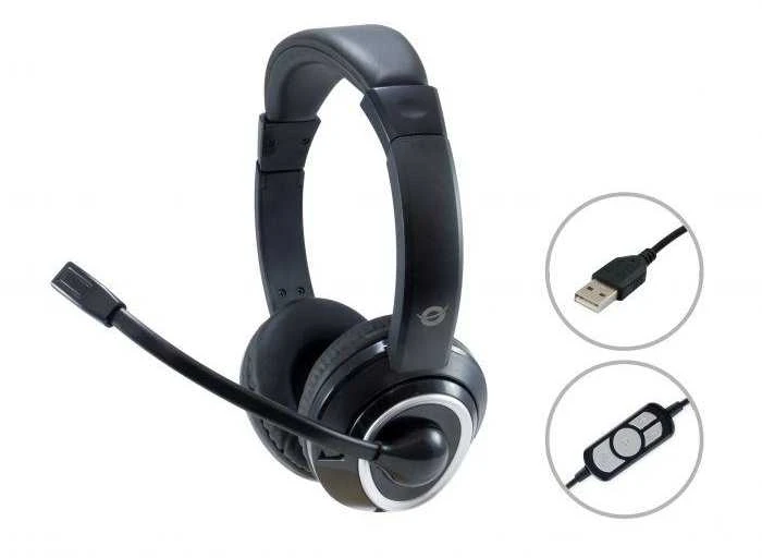CONCEPTRONIC Ausinės USB Mikro,int.Bed.Stereo 2.0m sw