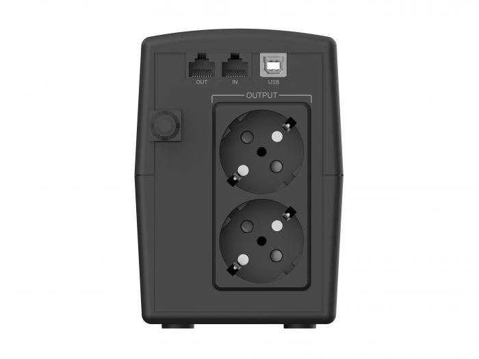 Carruzzo Conceptronic ZEUS02ES nepertraukiamo maitinimo resursai (UPS) „Line-Interactive“ 0,85 kVA 480 W 2 AC išvestis(ys / čių)