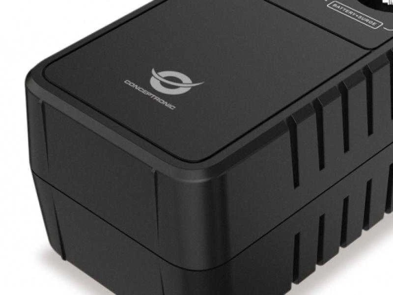 Carruzzo Conceptronic ZEUS05E nepertraukiamo maitinimo resursai (UPS) Budėjimo režimas (neprisijungus) 0,65 kVA 360 W 6 AC išvestis(ys / čių)