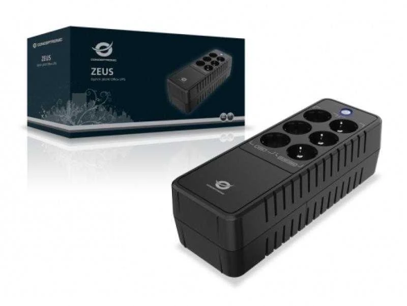 Carruzzo Conceptronic ZEUS05E nepertraukiamo maitinimo resursai (UPS) Budėjimo režimas (neprisijungus) 0,65 kVA 360 W 6 AC išvestis(ys / čių)