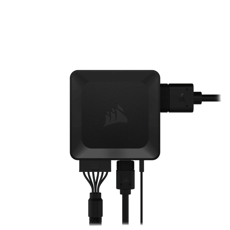 CORSAIR iCUE LINK System Hub automatically detects, synchronizes, and manages all your system cooling and RGB lighting by linking up to 14 devices, significantly reducing cabling complexity.