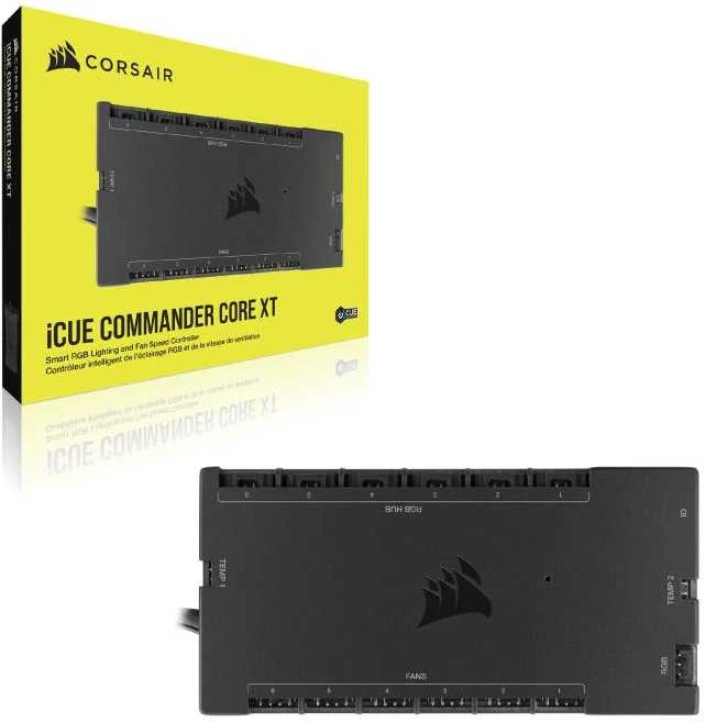 Corsair | iCUE COMMANDER CORE XT Smart RGB apšvietimo ir ventiliatoriaus greičio valdiklis | Juodas