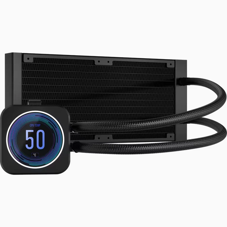 Corsair | iCUE H100i ELITE LCD XT Ekranas | Juodas | Intel, AMD | CPU Liquid Cooler