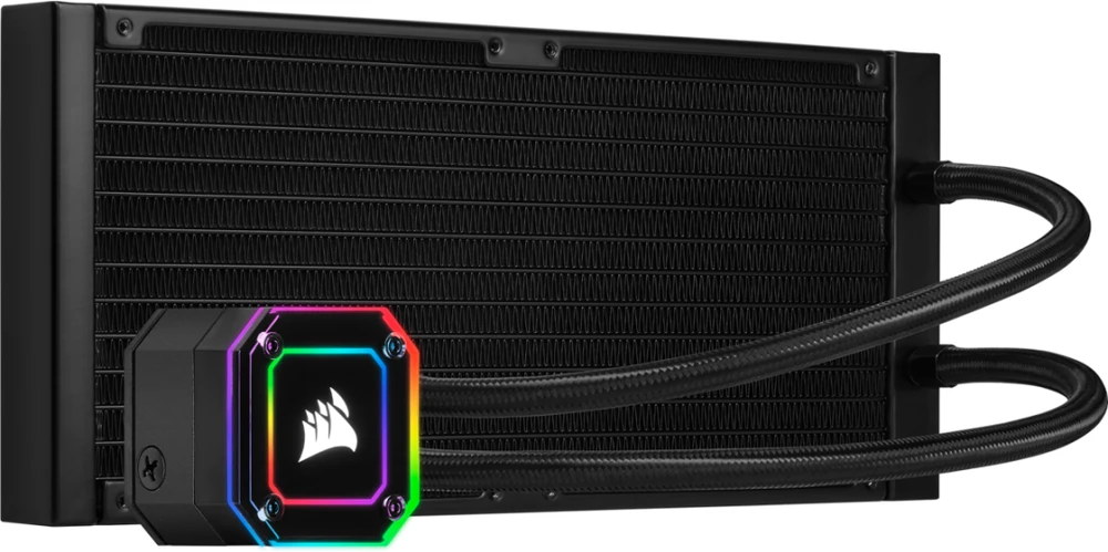 CORSAIR iCUE H115i ELITE CAPELLIX 280 mm radiatorius dvigubas 140 mm ML RGB ventiliatorių programinės įrangos valdymo skystas procesoriaus aušintuvas