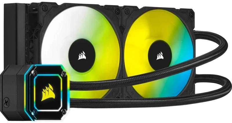 CORSAIR iCUE H115i ELITE CAPELLIX 280 mm radiatorius dvigubas 140 mm ML RGB ventiliatorių programinės įrangos valdymo skystas procesoriaus aušintuvas