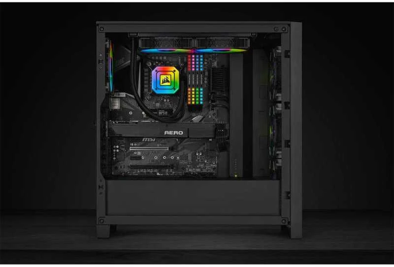 CORSAIR iCUE H115i ELITE CAPELLIX 280 mm radiatorius dvigubas 140 mm ML RGB ventiliatorių programinės įrangos valdymo skystas procesoriaus aušintuvas