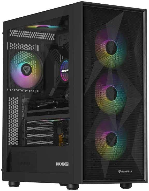 Genesis Hydria 360 ARGB matomas šoninis profilis