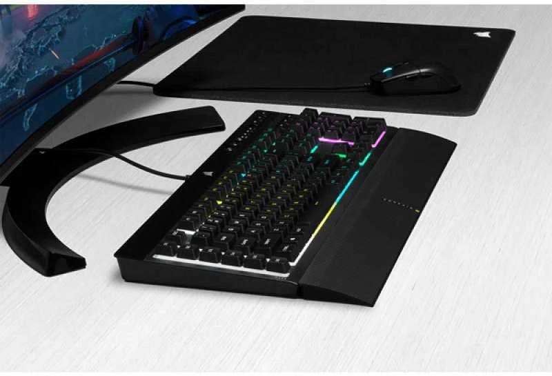 Žaidimų klaviatūra Corsair K55 RGB Pro su 5 zonų RGB pašvietimu, ENG išdėstymas