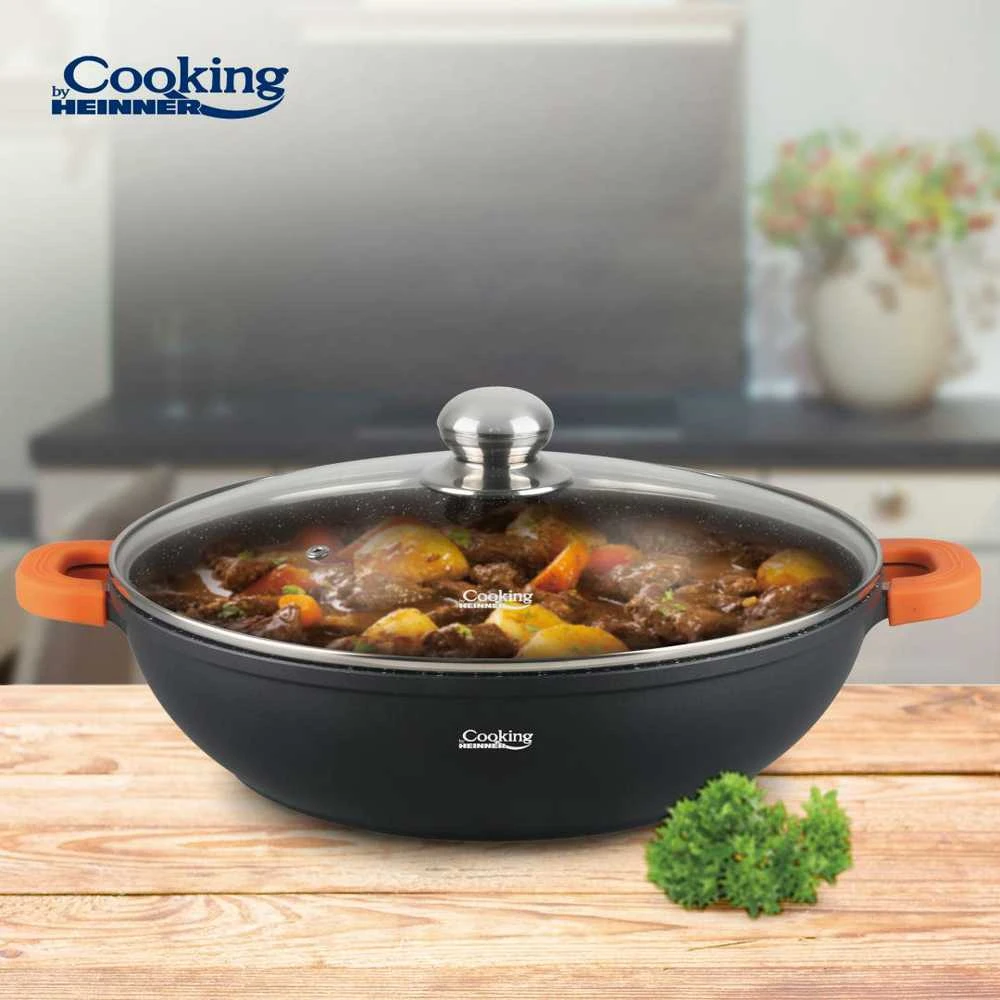 Cooking By Heinner CRATITA ALUMINIU+TALPA 32X8,5CM, 5,5L, TAMSIOJI LINIJA, HEINNER VIRĖJIMO SKONIO