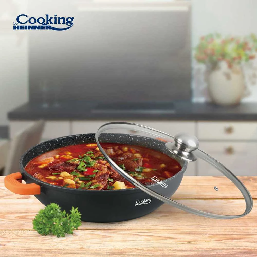 Cooking By Heinner CRATITA ALUMINIU+TALPA 32X8,5CM, 5,5L, TAMSIOJI LINIJA, HEINNER VIRĖJIMO SKONIO