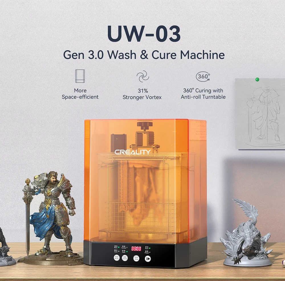 Creality UW-03 – skalbimo/kietėjimo mašina