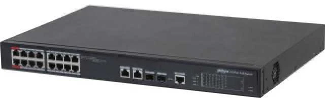 Šakotuvas SWITCH POE PFS4218-16ET-240-V3 16 PRIEVADŲ SFP DAHUA