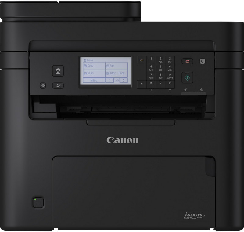 CANON i-SENSYS MF275dw daugiafunkcis nespalvotas lazerinis spausdintuvas, A4, 210 x 297 mm, A4, 29 psl./min., kopijavimas, 29 psl./min., spausdinimas, 150 lapų, USB 2.0, LAN, „Wi-Fi“.