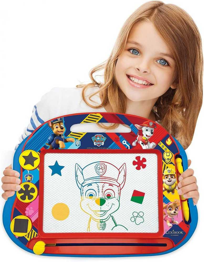 PAT 'PATROUILLE Magic slate A5 format with magnetic accessories for drawing in colors - LEXIBOOK