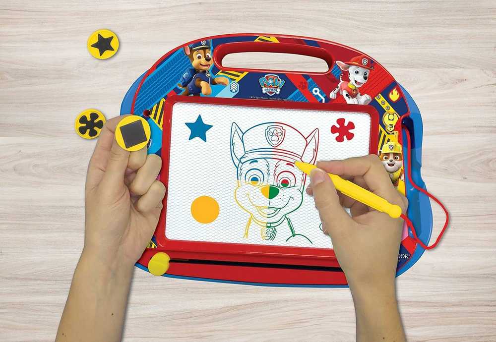 PAT 'PATROUILLE Magic slate A5 format with magnetic accessories for drawing in colors - LEXIBOOK