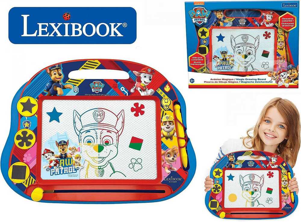 PAT 'PATROUILLE Magic slate A5 format with magnetic accessories for drawing in colors - LEXIBOOK
