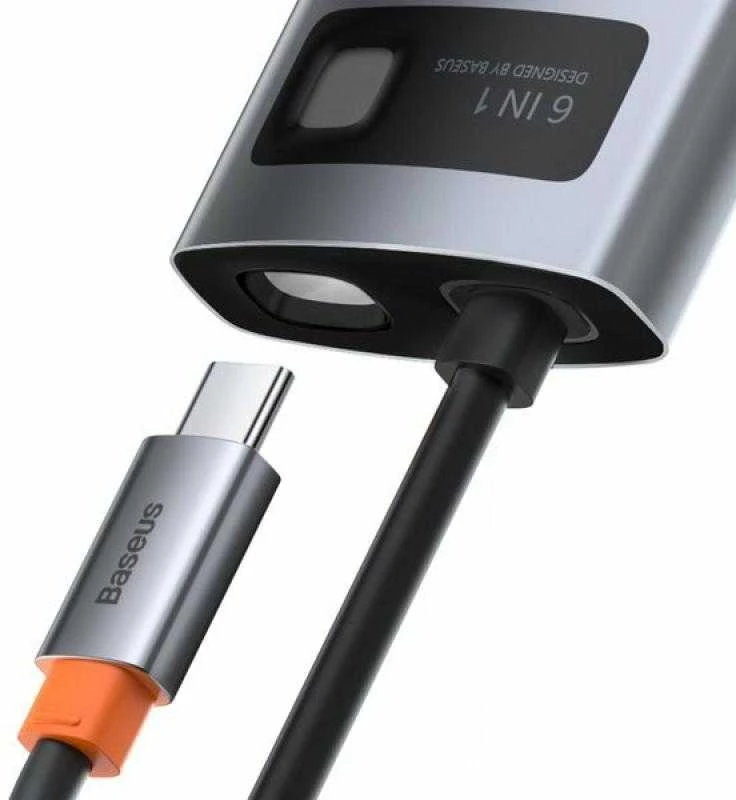 Baseus adapteris 5in1 USB-C šakotuvas 3x USB 3.0 + HDMI + USB-C PD