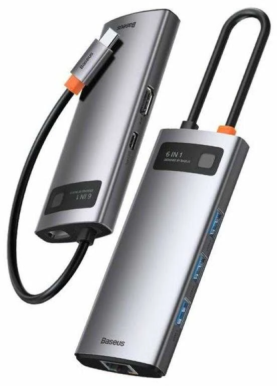 Baseus adapteris 5in1 USB-C šakotuvas 3x USB 3.0 + HDMI + USB-C PD