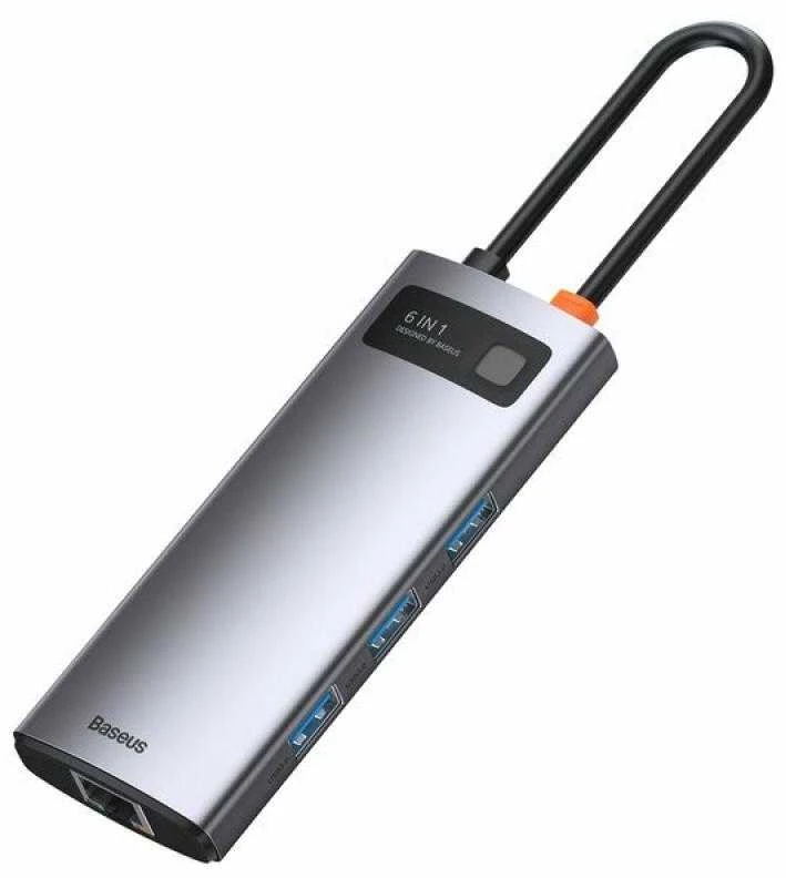 Baseus adapteris 5in1 USB-C šakotuvas 3x USB 3.0 + HDMI + USB-C PD