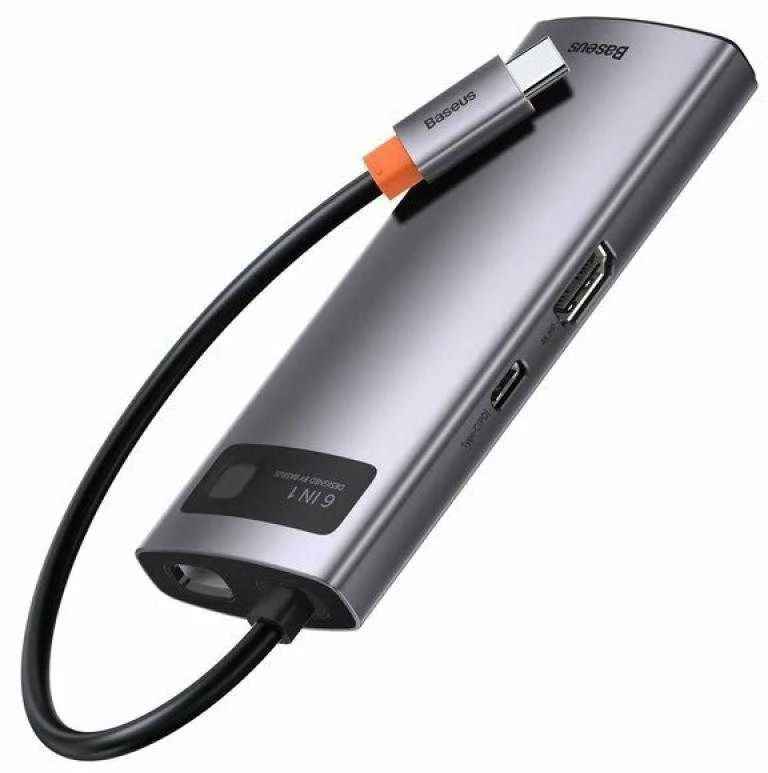 Baseus adapteris 5in1 USB-C šakotuvas 3x USB 3.0 + HDMI + USB-C PD