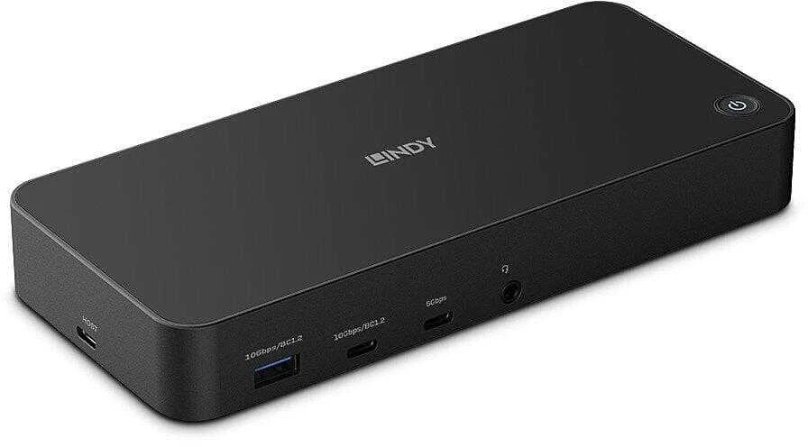 Nešiojamojo Kompiuterio Dokavimo Stotis - LINDY Plugable DST-Pro Universal 3x4K USB-C/Type A 100W, Juoda