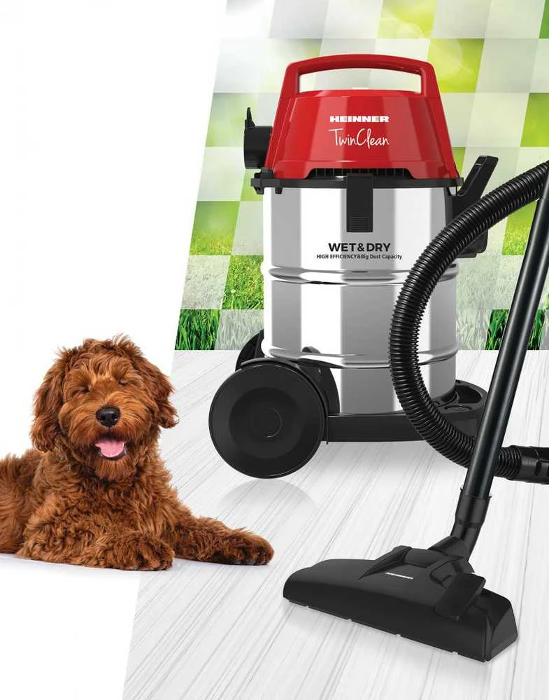 Galingas buitinis /statybinis dulkių siurblys 1400W, 21L HVC-MWD1400RD HEINNER