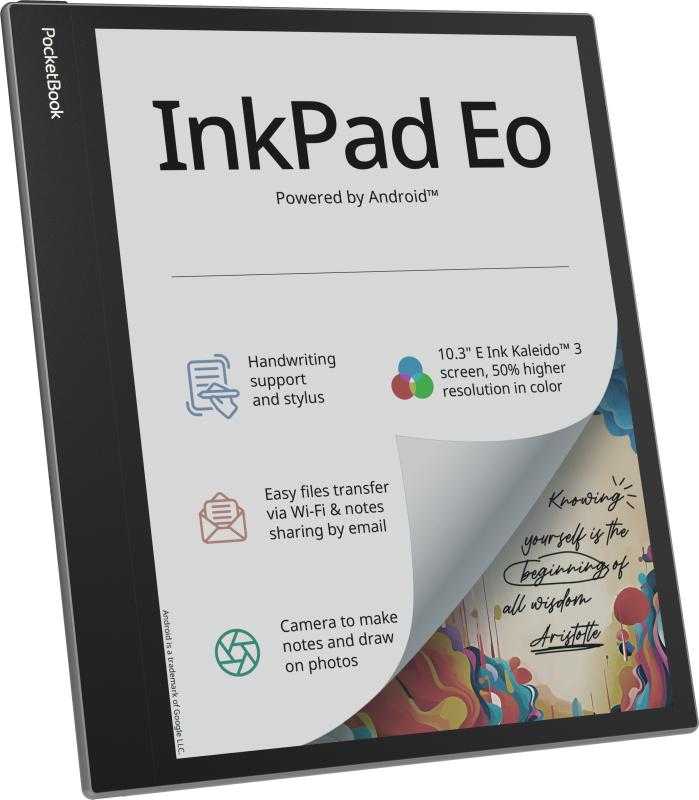 Elektroninė skaityklė PocketBook InkPad Eo Mist Pilkas 10.3” 64GB Mist Pilkas (PB1042-M-WW) aprašymas - Prekės nuotrauka