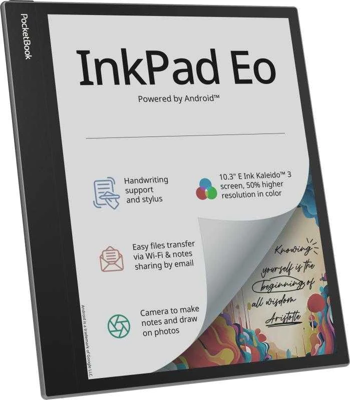 Elektroninė skaityklė PocketBook InkPad Eo Mist Pilkas 10.3” 64GB Mist Pilkas (PB1042-M-WW) aprašymas - Prekės nuotrauka