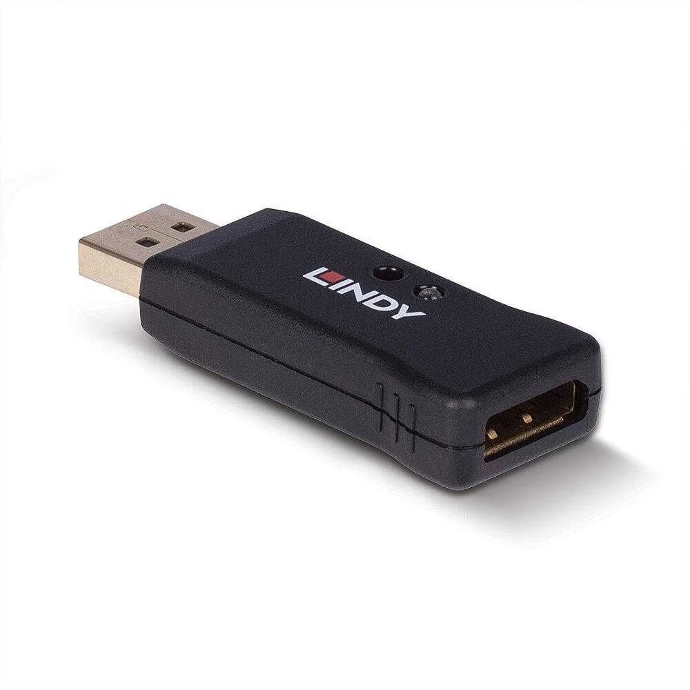 DisplayPort Adapteris - LINDY DisplayPort 1.4 EDID Emuliatorius, 7680x4320@30Hz, Belaidė Jungtis, Juodas