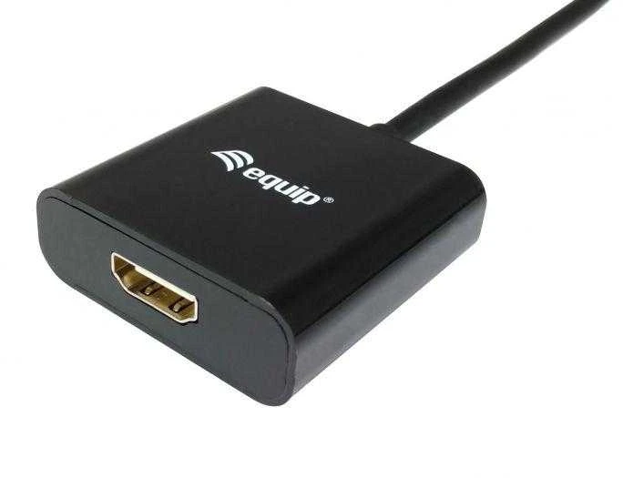 Equip aprūpinti 133438 adapteriu DisplayPort su HDMI DisplayPort kištuku į HDMI lizdą juoda