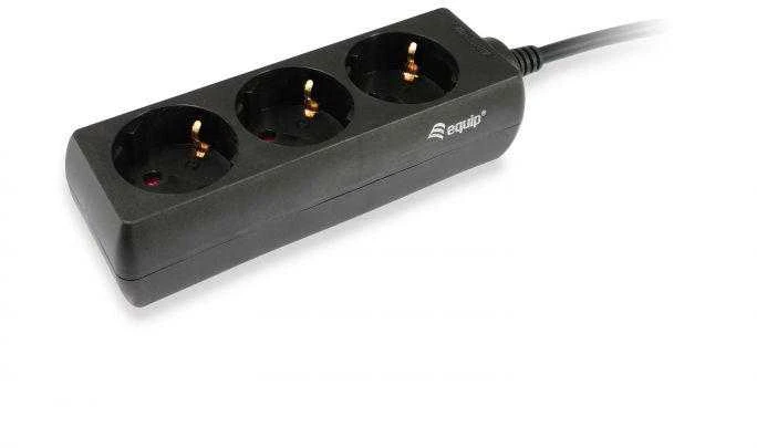 Equip 333280 elektros tinklo ilgintuvas 1,1 m 3 AC išvestis(ys / čių) Juoda