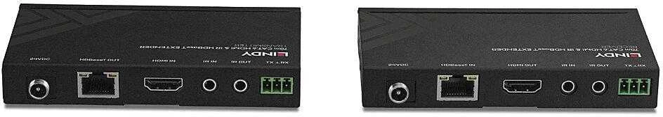 HDMI Signalo Ilgintuvas - LINDY Cat.6 HDMI 4K30, IR & RS-232 HDBaseT Ilgintuvas su PoC, 70 m, Juodas