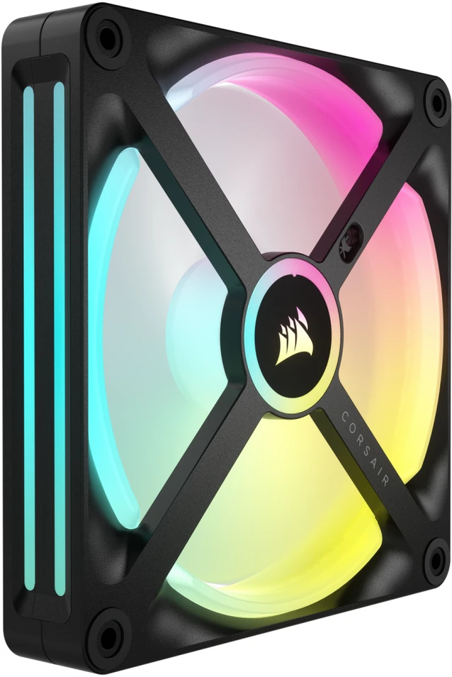 Vienas CORSAIR iCUE LINK QX140 RGB 140 mm magnetinio kupolo ventiliatorius