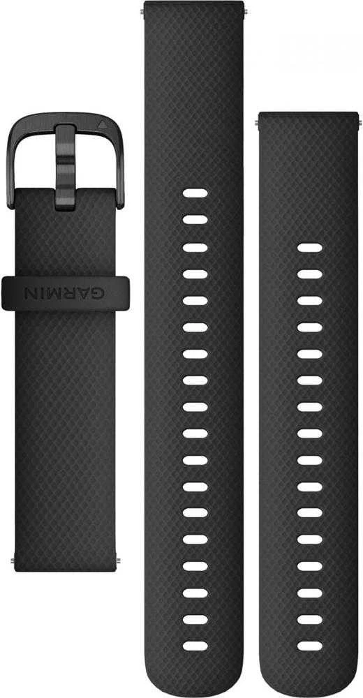 Išmaniojo laikrodžio Garmin silikoninis, greitai atsegamas dirželis, Juodos spalvos, 18mm