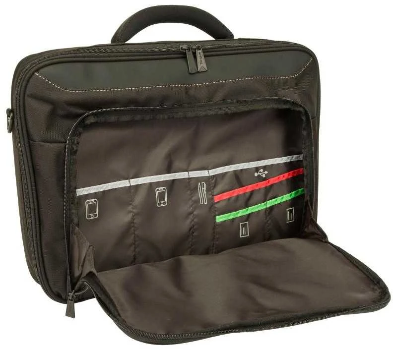 Targus | Classic+ | Tinka iki 15.6 " | Messenger - Briefcase | Shoulder strap | Juodas/Raudona