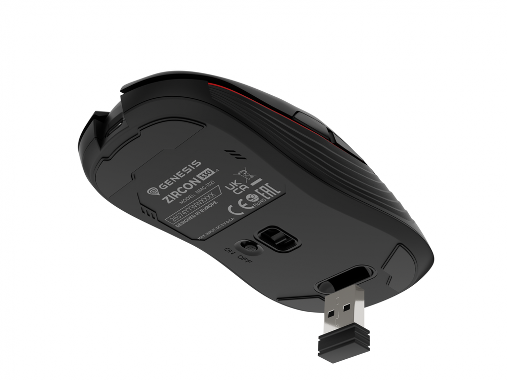 Genesis | ZIRCON 330 | Wireless | Pelė žaidimams | Juodas
