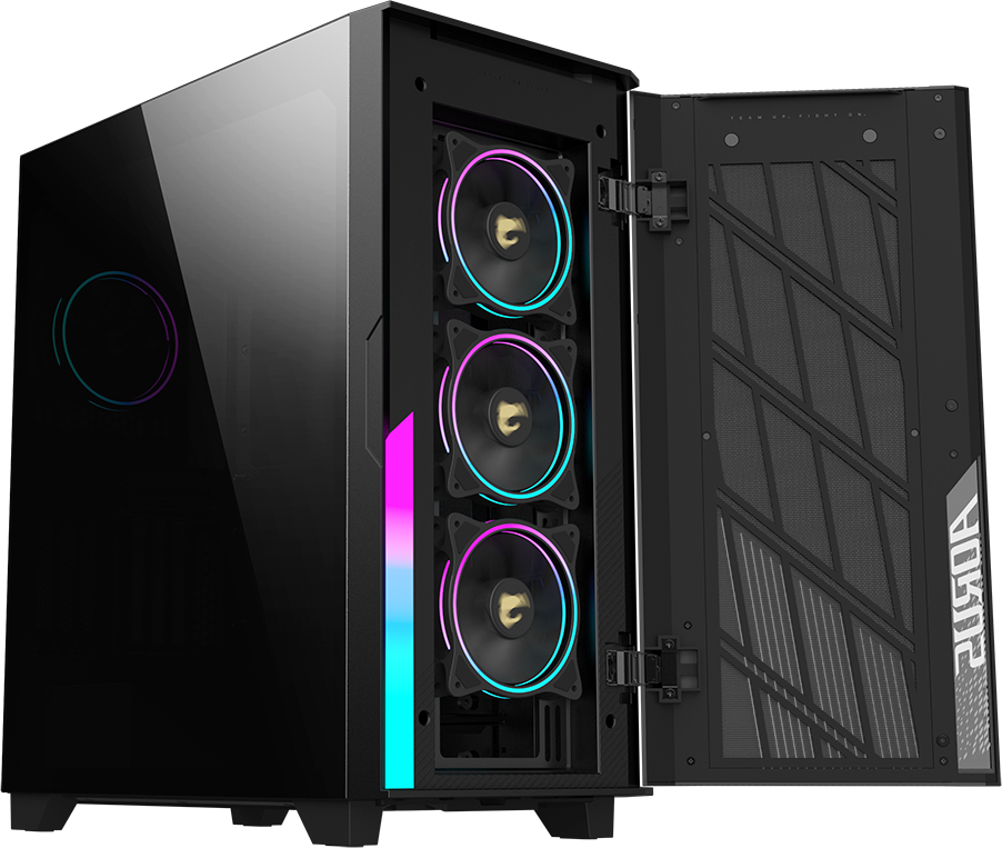 Dėklas|GIGABYTE|AORUS C500 GLASS|MidiTower|ATX|EATX|MicroATX|MiniITX|Spalva Juodas|GB-AC500GST