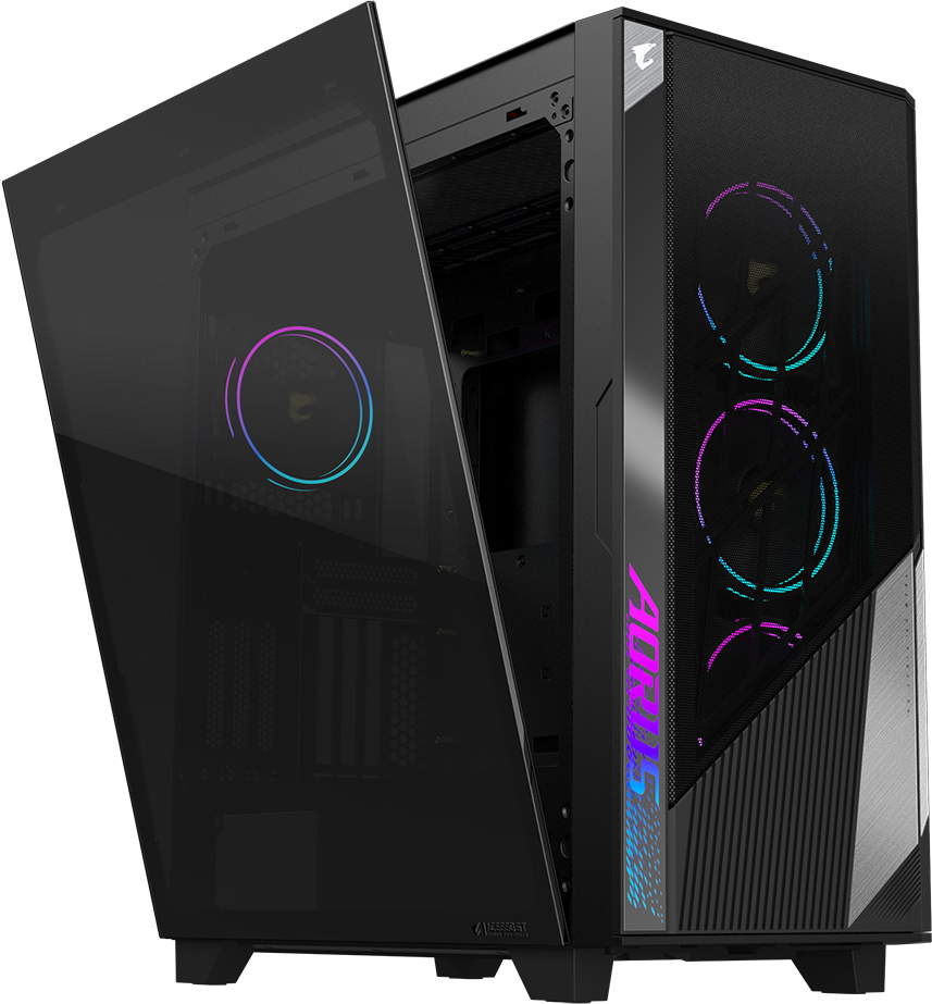 Dėklas|GIGABYTE|AORUS C500 GLASS|MidiTower|ATX|EATX|MicroATX|MiniITX|Spalva Juodas|GB-AC500GST